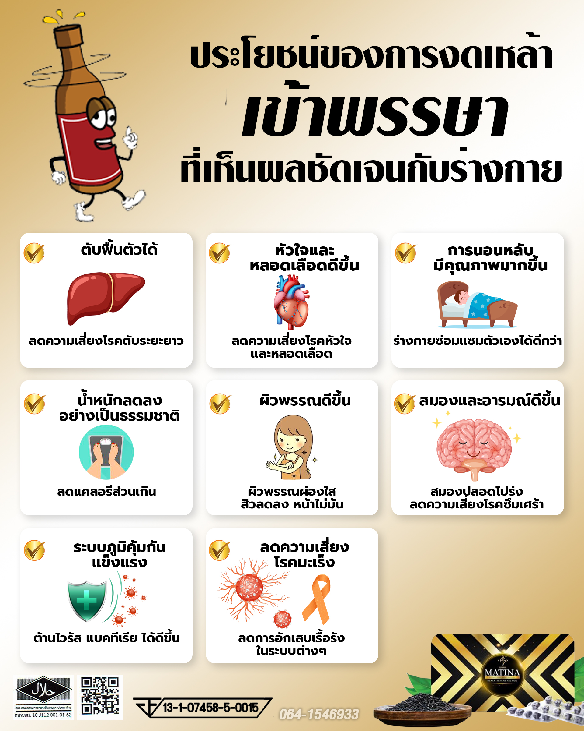 ประโยชน์ของการงดเหล้าเข้าพรรษา