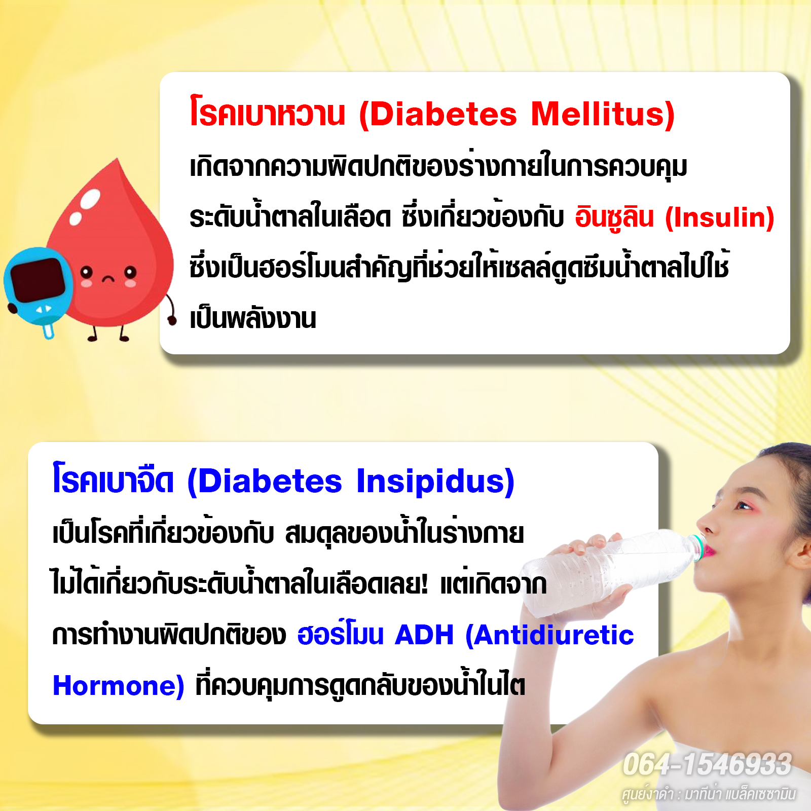 ความรู้เกี่ยวกับโรคเบาหวานและโรคเบาจืด