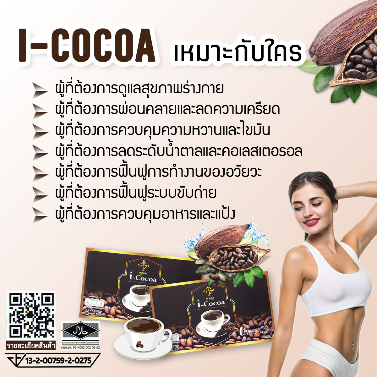 I-Cocoa ไอ โกโก้ เครื่องดื่มประจำวันเพื่อสุขภาพ