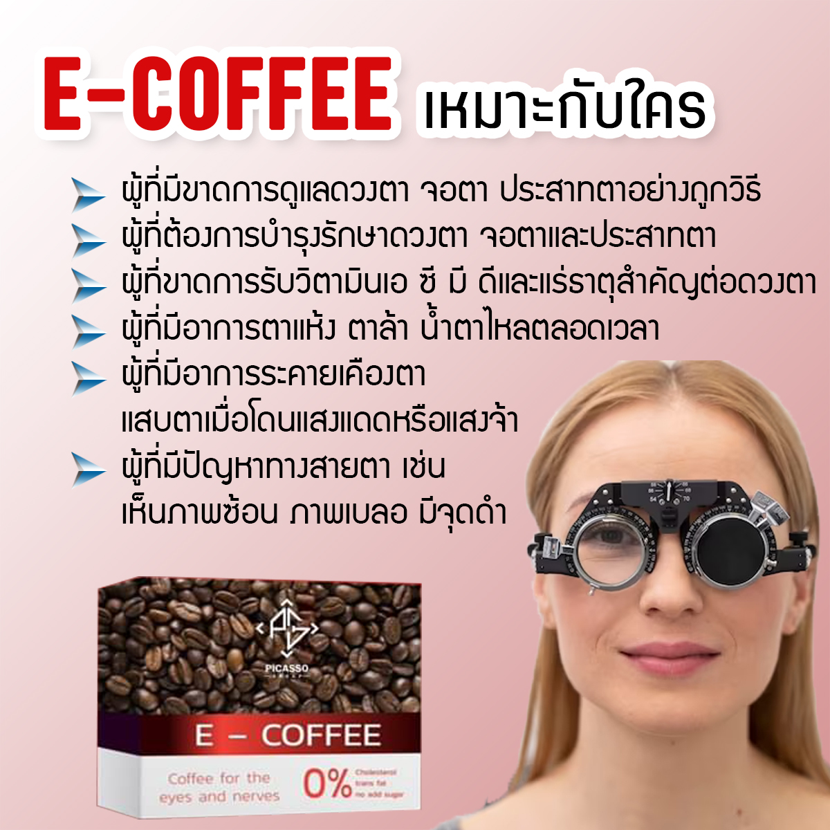 E-Coffee อี คอฟฟี่ กาแฟเพื่อการบำรุงสายตา